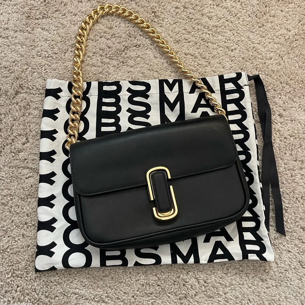 Marc Jacobs J Marc Black Crossbody Chain Shoulder Bag - Picture 2 of 6